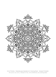 KaleidoscopeMandalaArtColoringBook-SamplePrintable