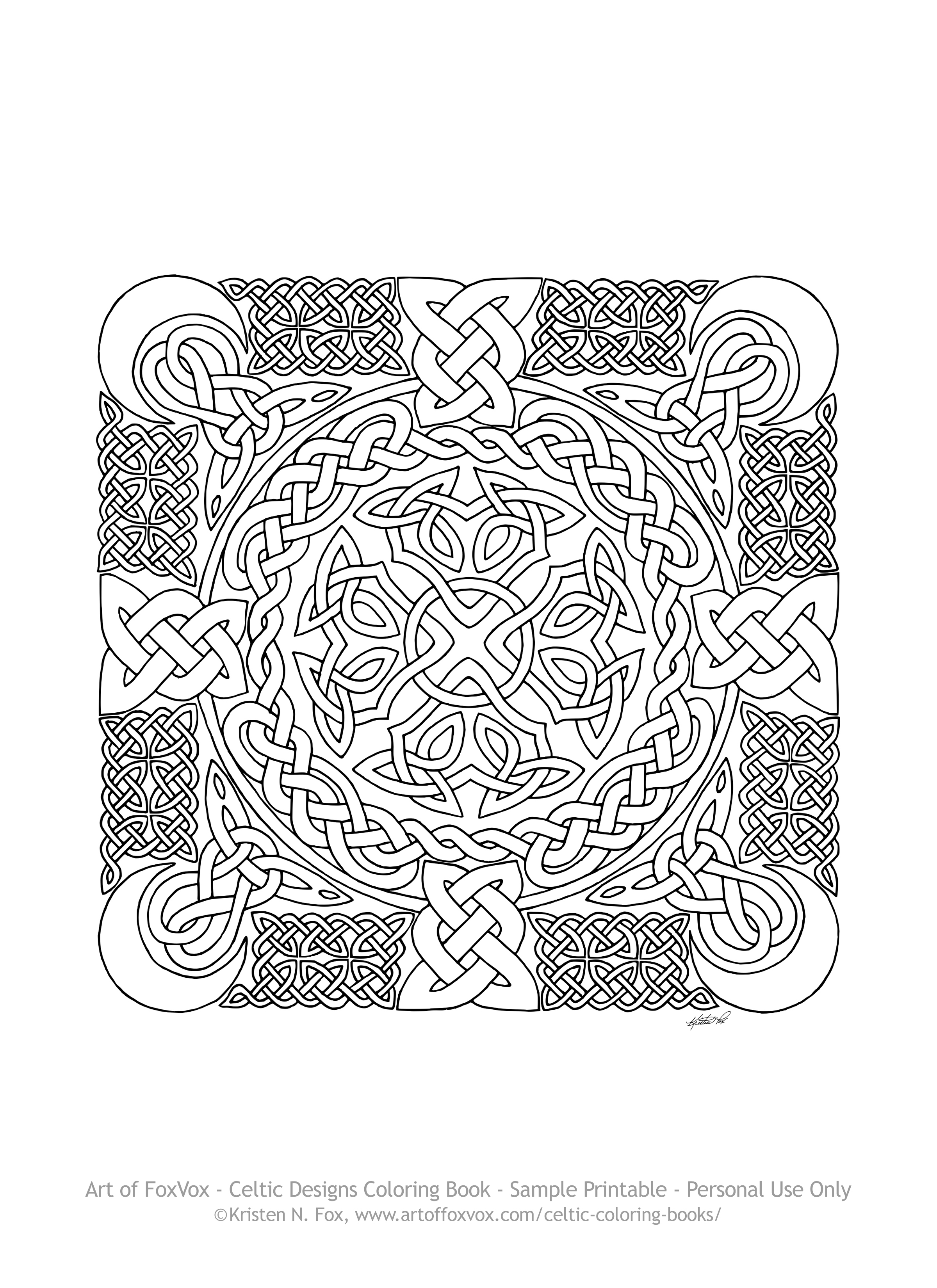 Free Celtic Design to Print and Color