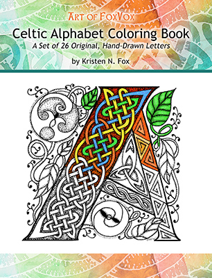 The Art of FoxVox Celtic Alphabet Coloring Book for Kids and Adults